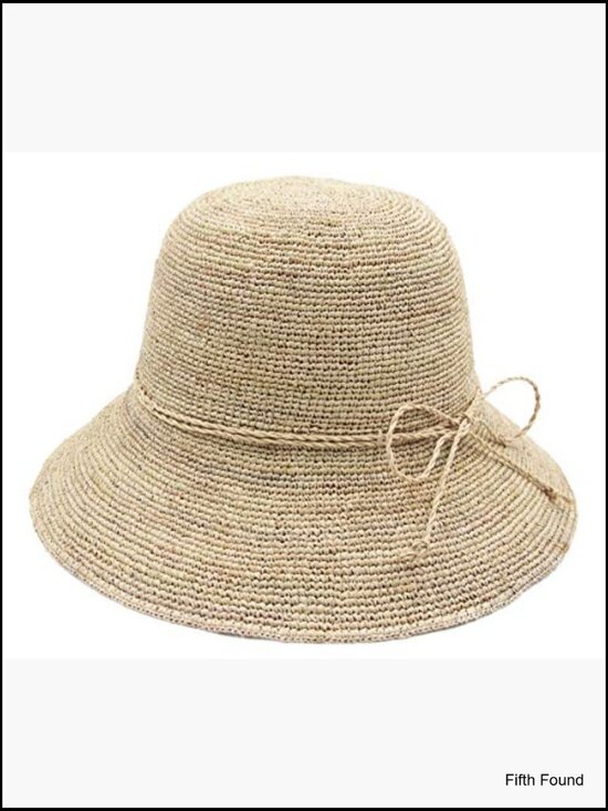 Straw Bucket Hat Adjustable Sun Protection Beach Summer Fashion